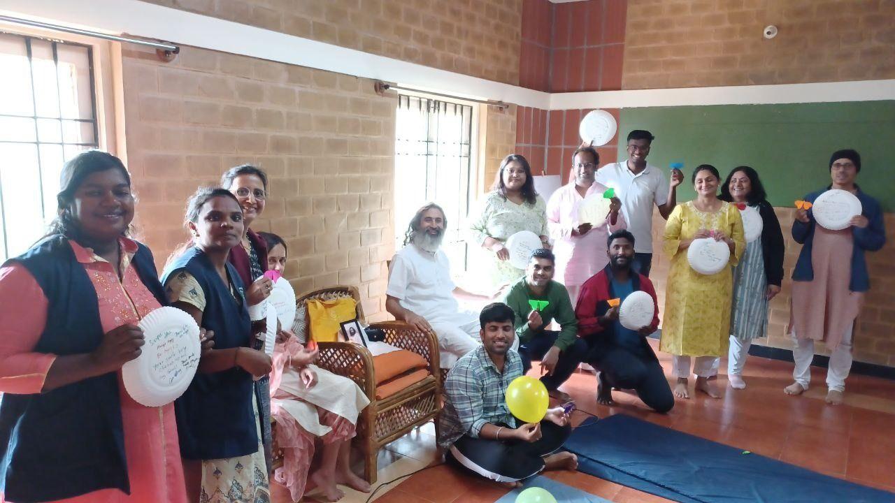 Art of Living Workshop at Bhoomi College, Chikkanayakanahalli, attended by 15 NGO members and 3 Vonisha teachers
