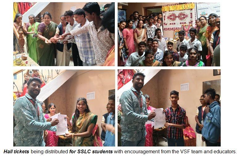 Hall ticket distribution ceremony for SSLC students at Project Akshaya